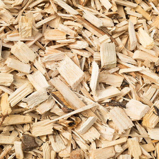 Close up of wood chips